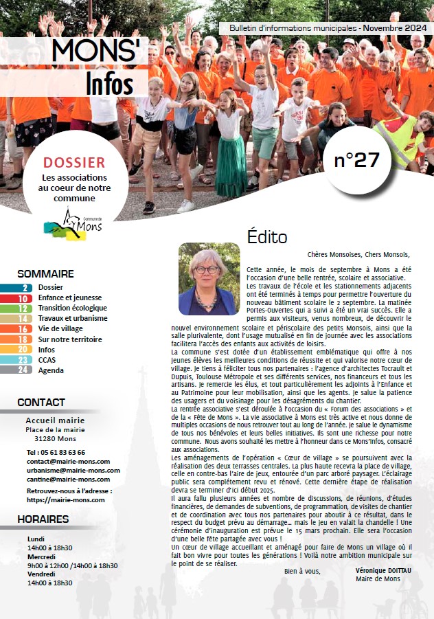 Mons infos N°27 – Novembre 2024